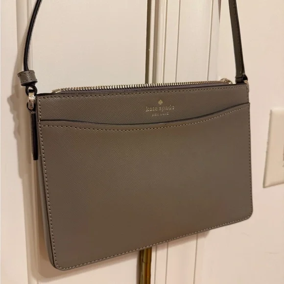Kate Spade New York Rory Crossbody Bag in gray saffiano leather - Picture 10 of 11